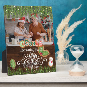 Weihnachtskeks Dekorieren Party Foto Geschenk Fotoplatte