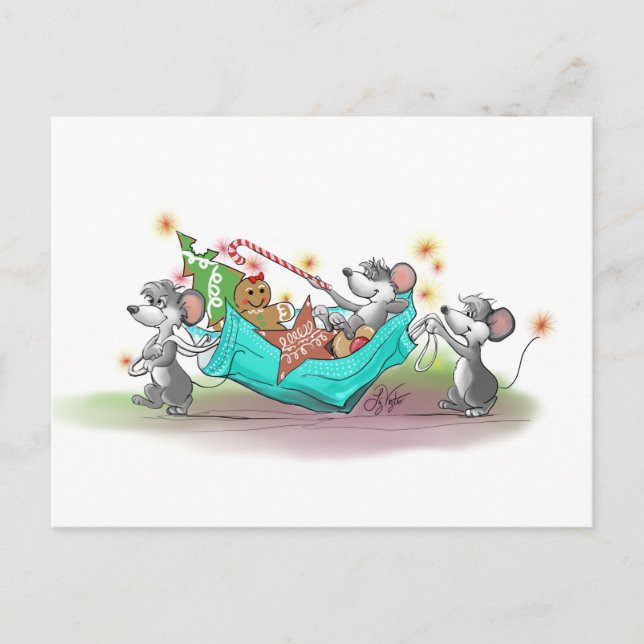 Weihnachtskeks Heist Feiertagspostkarte (Vorderseite)