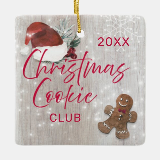 Weihnachtskeks Keramikornament (Vorderseite)