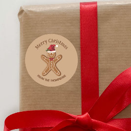 Weihnachtskeks mit Text Runder Aufkleber