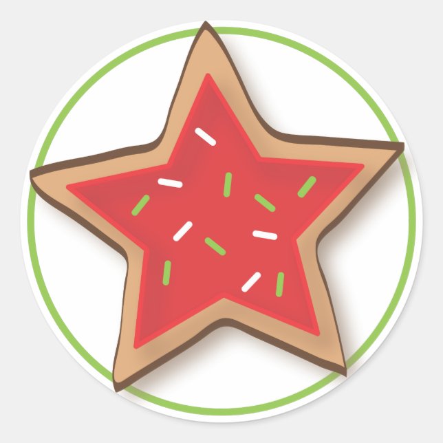 Weihnachtskeks Yummy Stickers (Vorderseite)