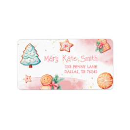 Weihnachtskeks Zwei Süße Adressaufkleber