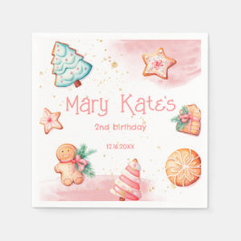 Weihnachtskeks Zwei Süße Serviette