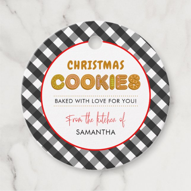Weihnachtskekse aus der Küche von Geschenkanhänger (Vorderseite)