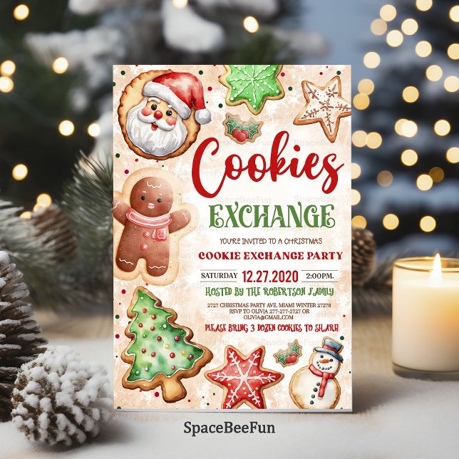Weihnachtskekse Austausch Einladung Holidy (Christmas cookie exchange invitation Holliady
Christmas cookie exchange invitation Holiday cookie )