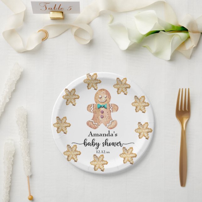 Weihnachtskekse Babydusche Pappteller (Hochzeit)