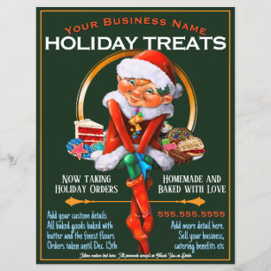 Weihnachtskekse Catering Werbeaktion Flyer