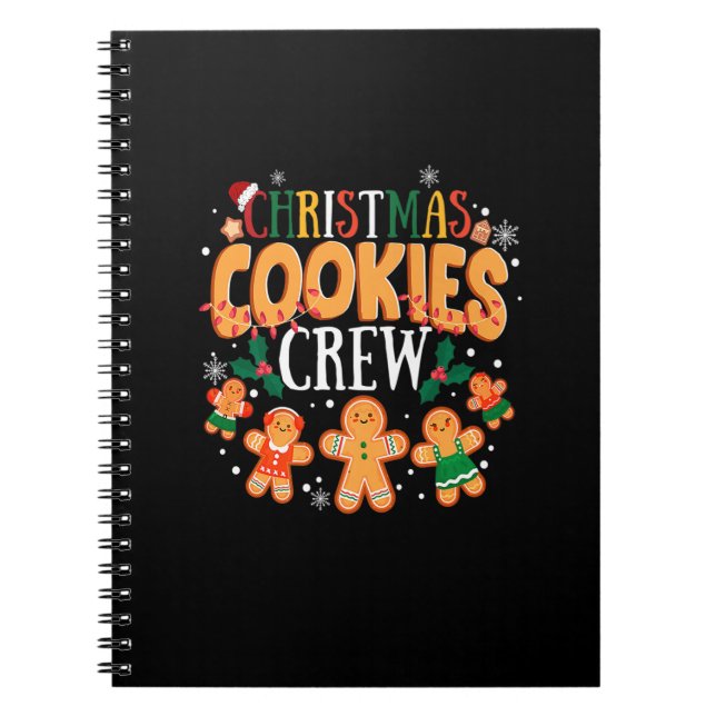 Weihnachtskekse Crew Shirt Lebkuchen Familienmatte Notizblock (Vorderseite)