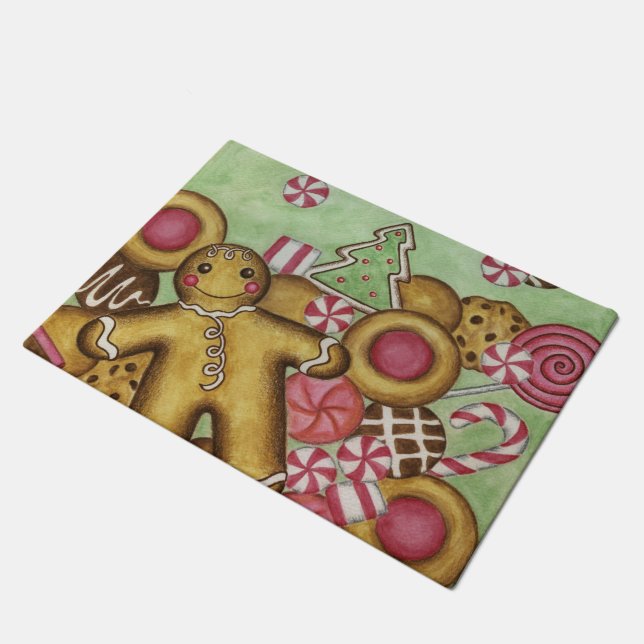 Weihnachtskekse Doormat-Geschenk Fußmatte (Schrägansicht)