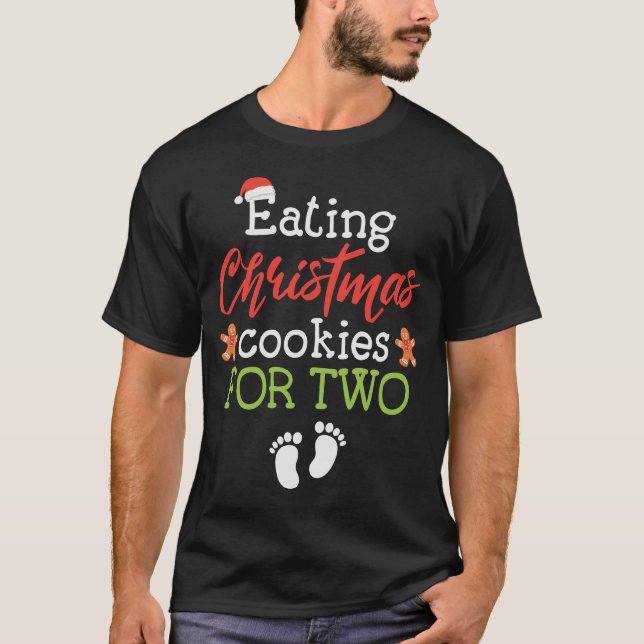 Weihnachtskekse essen für zwei sonnige Weihnachten T-Shirt (Vorderseite)