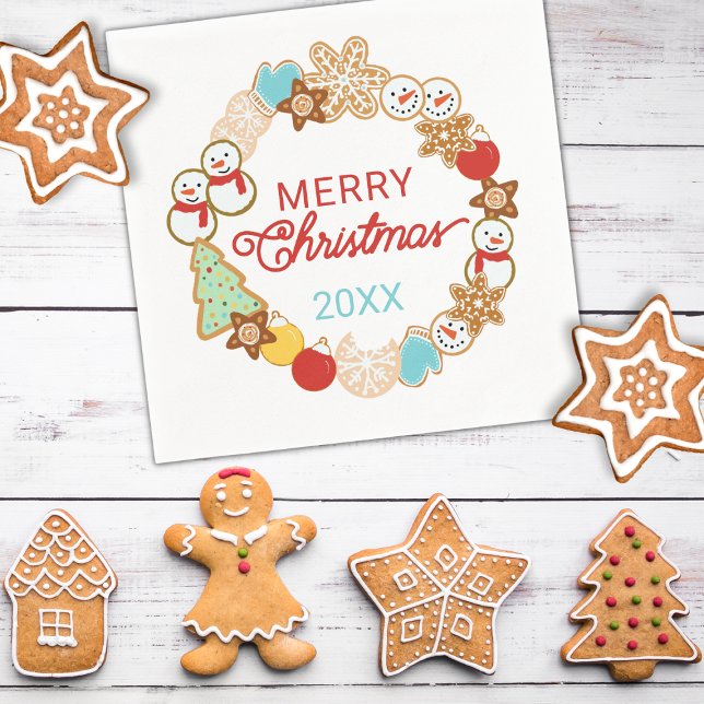 Weihnachtskekse Feiertag Serviette (Christmas Cookie Napkin for Your Treat Gifts!)
