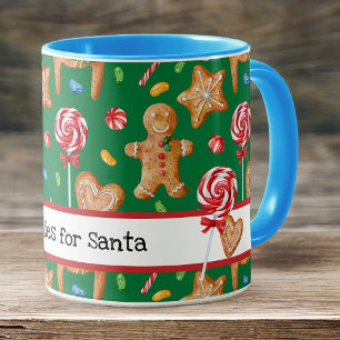 Weihnachtskekse für den grünen Weihnachtsmann Tasse