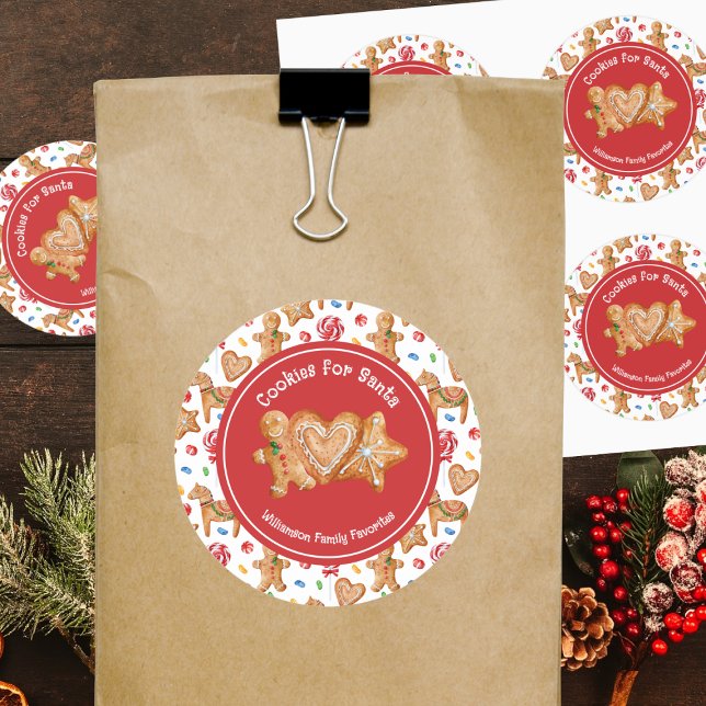 Weihnachtskekse für Weihnachten Runder Aufkleber (Von Creator hochgeladen)