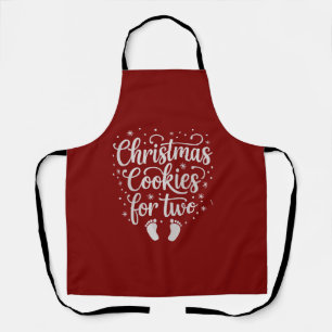 Weihnachtskekse für zwei Schwangerschaft Xmas Schürze