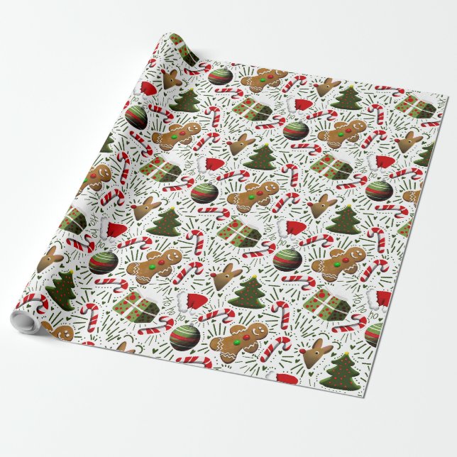 Weihnachtskekse Galore Wrapping Paper Geschenkpapier (Ungerollt)
