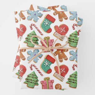 Weihnachtskekse Geschenkpapier Set