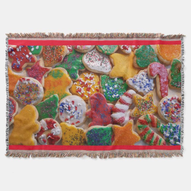 Weihnachtskekse ich farbenfrohe Weihnachtsgebäck Decke (Vorderseite)