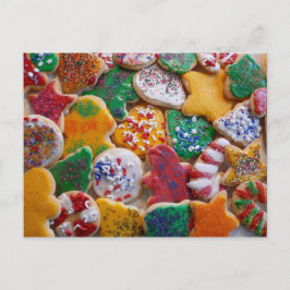 Weihnachtskekse ich farbenfrohe Weihnachtsgebäck Postkarte