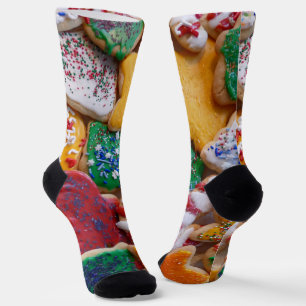 Weihnachtskekse ich farbenfrohe Weihnachtsgebäck Socken
