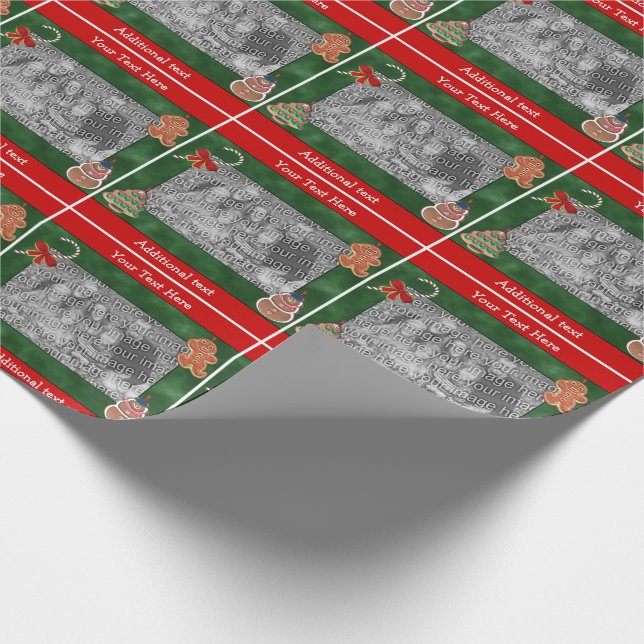 Weihnachtskekse Ihr Foto Urlaub Personalisiert Geschenkpapier (Ecke)