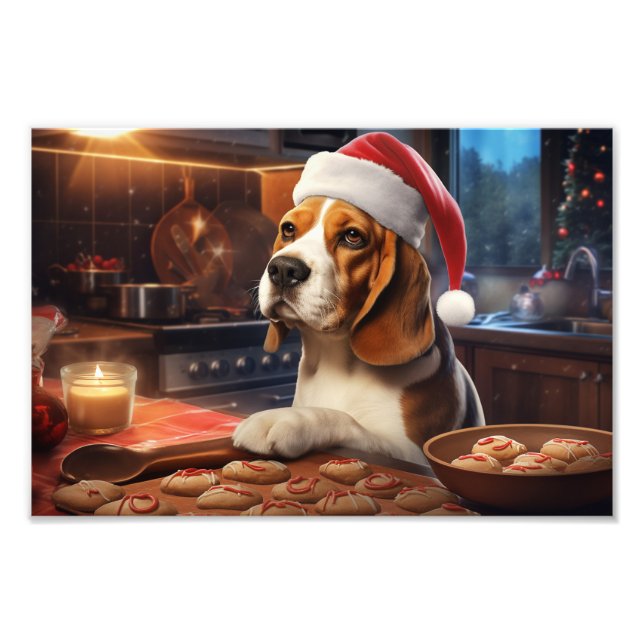 Weihnachtskekse im Beagle Feiertag Fotodruck (Vorne)