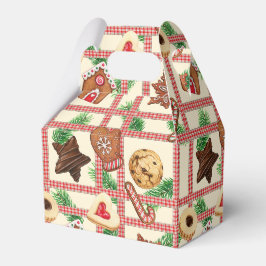 Weihnachtskekse Karierter Landstil Geschenkschachtel