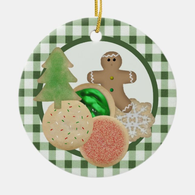 Weihnachtskekse Keramik Ornament (Vorne)