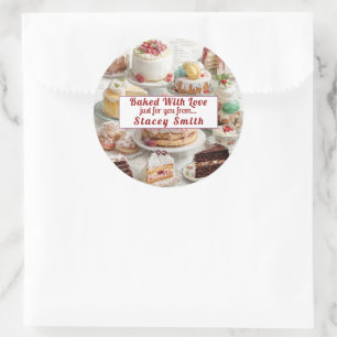 Weihnachtskekse Kuchen Torten Leckereien Runder Aufkleber