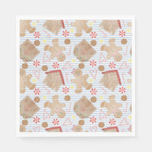 Weihnachtskekse mit Blue Stripe Paper Tellern