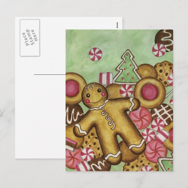 Weihnachtskekse Nahe Postkarte (Vorne/Hinten)