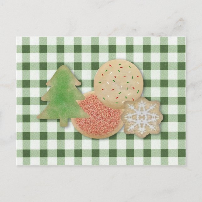 Weihnachtskekse Rezept-Karte Postkarte (Vorderseite)