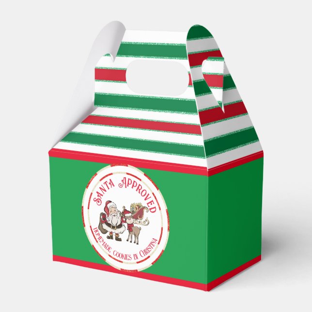 Weihnachtskekse Rot und Grün Geschenkschachtel (Vorderseite)