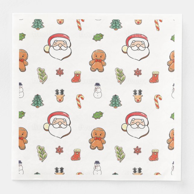 Weihnachtskekse Standard-Servietten Serviette (Vorderseite)