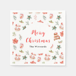 Weihnachtskekse und Blattrot Serviette