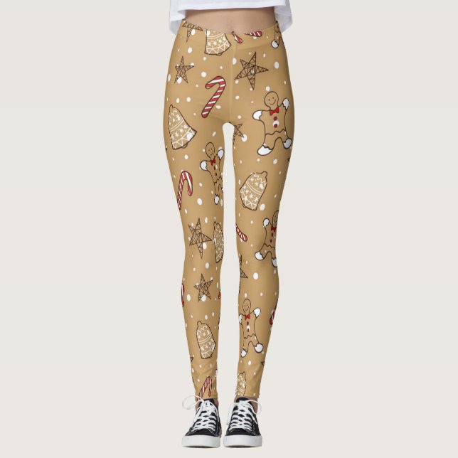 Weihnachtskekse und Bonbons Leggings (Vorderseite)