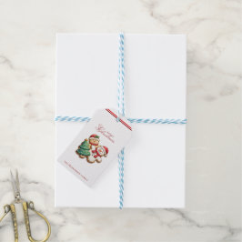 Weihnachtskekse und Individuelle Name Weiß Geschenkanhänger