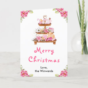 Weihnachtskekse und Kakao Rosa Frohe Weihnachten