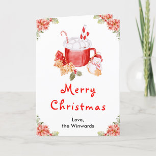 Weihnachtskekse und Kakao Roter Froher Weihnachten