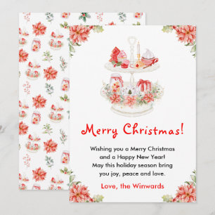 Weihnachtskekse und Kakao Rotes Frohes Weihnachten
