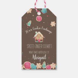 Weihnachtskekse und Lebkuchen Geschenkanhänger