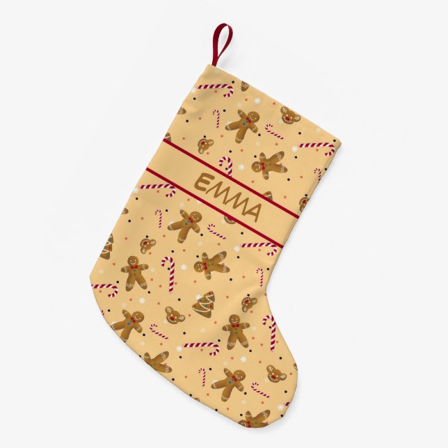 Weihnachtskekse und Lebkuchenmänner Kleiner Weihnachtsstrumpf (Vorderansicht (hängend))