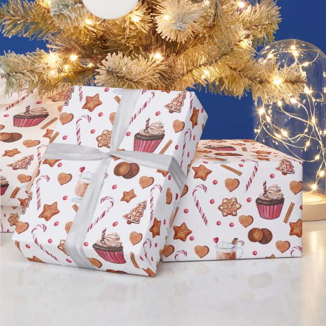 Weihnachtskekse und Leckereien Geschenkpapier (Feiertage)