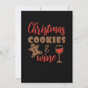 Weihnachtskekse und Wein Save The Date