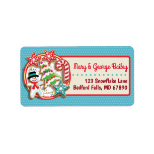 Weihnachtskekse Weihnachtskarten-Adressetiketten Adressaufkleber