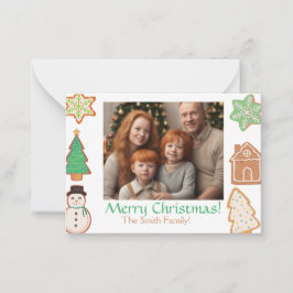 Weihnachtskekse Weihnachtskarten mit Familie Mitteilungskarte
