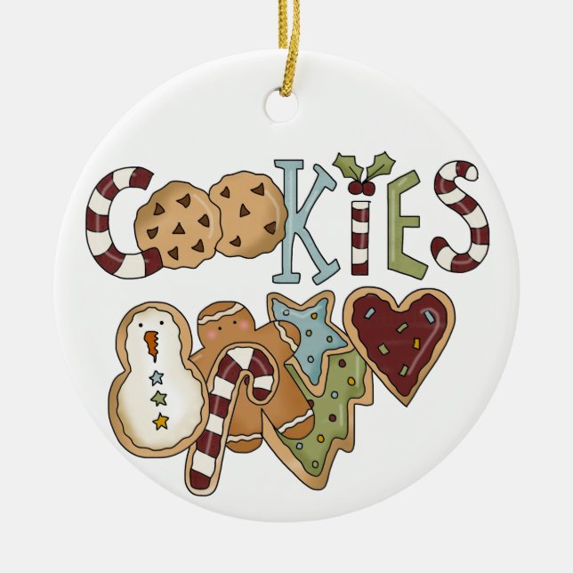 Weihnachtskekse Weihnachtsverzierung Keramik Ornament (Vorne)