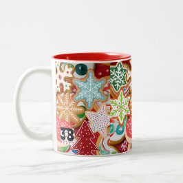 Weihnachtskekse Zweifarbige Tasse