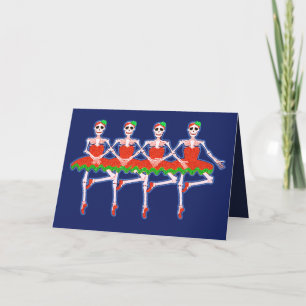 Weihnachtskelett Tanzkarte Feiertagskarte