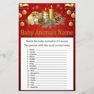 Weihnachtskerze Baby Name Tiername Kinderdusche