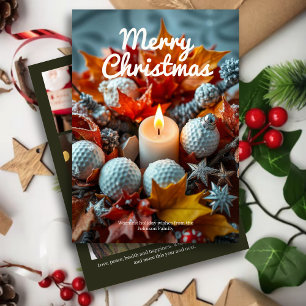 Weihnachtskerze Golf Foto Olive Feiertagskarte